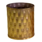 2 sofaborde lavet af guldmetal med spejlplade - Cliff Viadurini