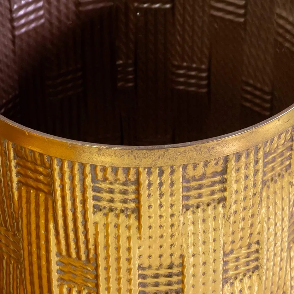 2 sofaborde lavet af guldmetal med spejlplade - Cliff Viadurini