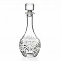 4 flasker med rund design vinstopper i økologisk krystal - Daniele