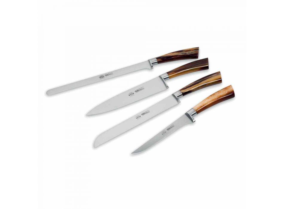 4 køkkenknive med fuldt greb fra Berti eksklusivt til Viadurini - Caravaggio
