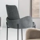 4 lænestole i farvet stof og malet metalstel - Lamberta Viadurini