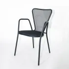 4 moderne designede udendørs lænestole i metal, fremstillet i Italien - Varmo Viadurini