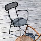 4 metal havelænestole i forskellige farver lavet i Italien - Hæk Viadurini