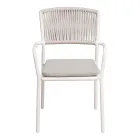 4 stabelbare havestole i aluminium og reb - Lunaris Viadurini