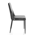 4 stole med imiteret lædersæde og metalben - Tariq Viadurini