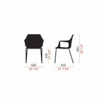 4 stabelbare udendørs stole i polypropylen og metal fremstillet i Italien - Carlene Viadurini