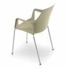 4 stabelbare udendørs stole i polypropylen og metal fremstillet i Italien - Carlene Viadurini