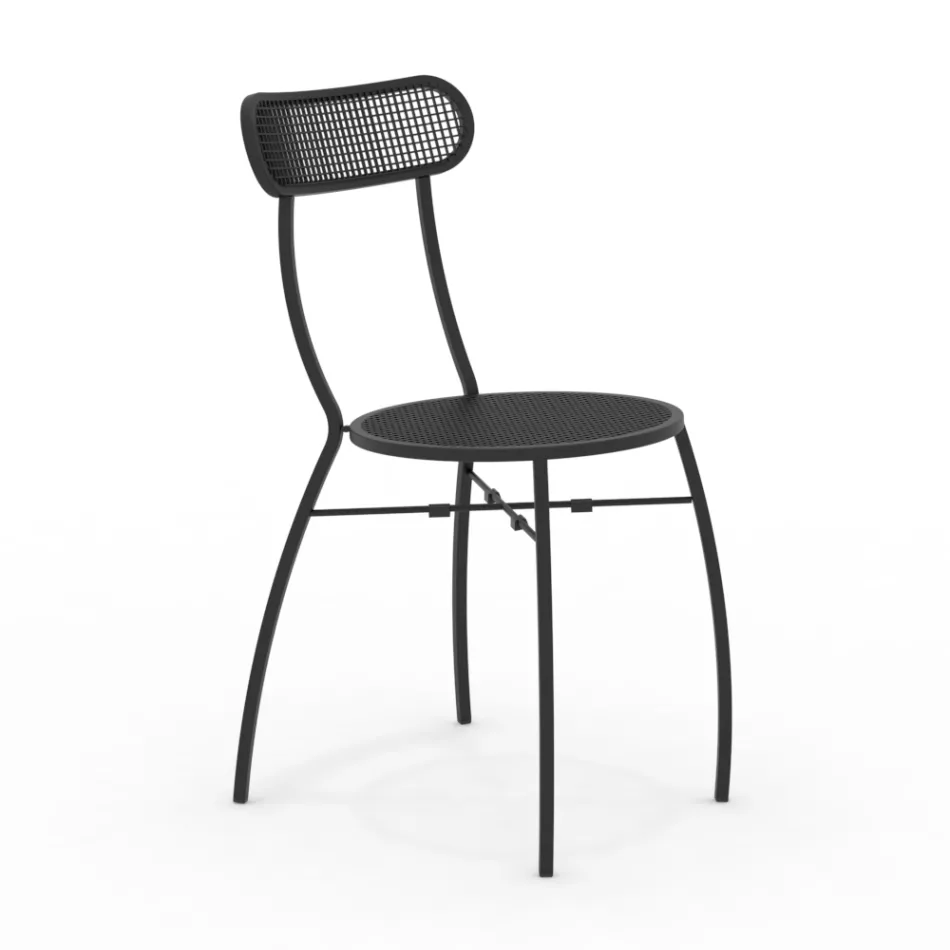 4 Metal Havestole i Forskellige Farver Made in Italy - Hæk Viadurini