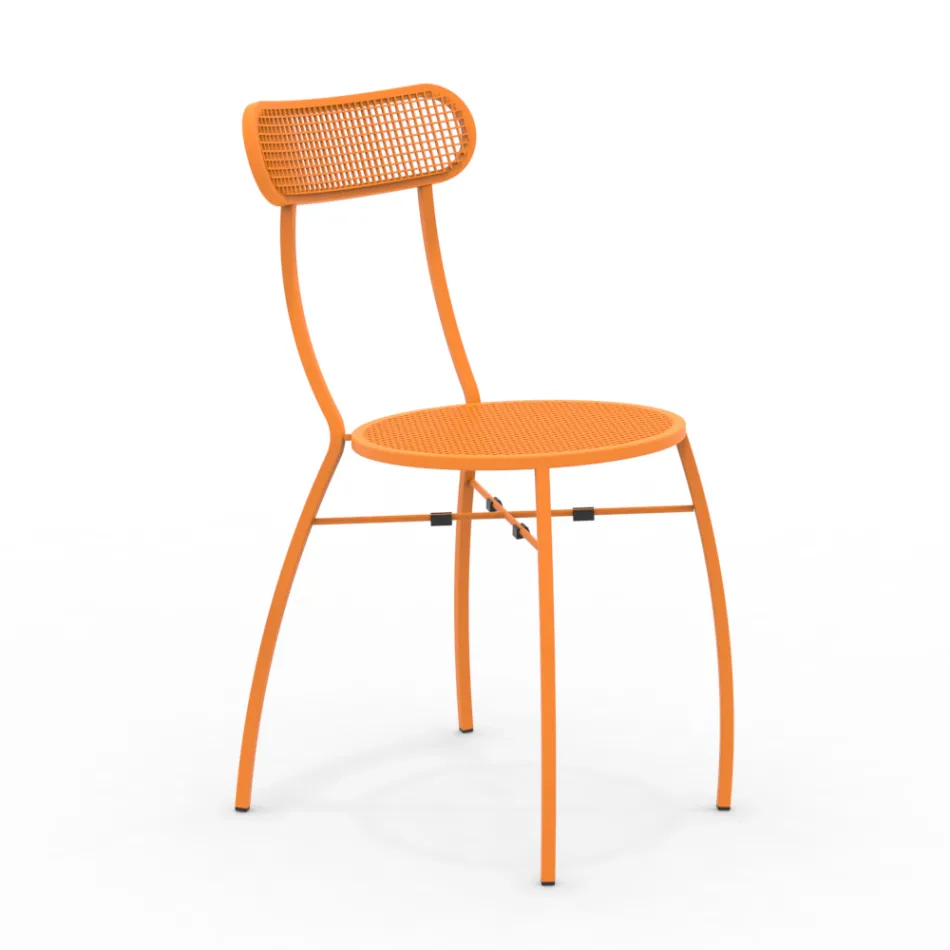 4 Metal Havestole i Forskellige Farver Made in Italy - Hæk Viadurini