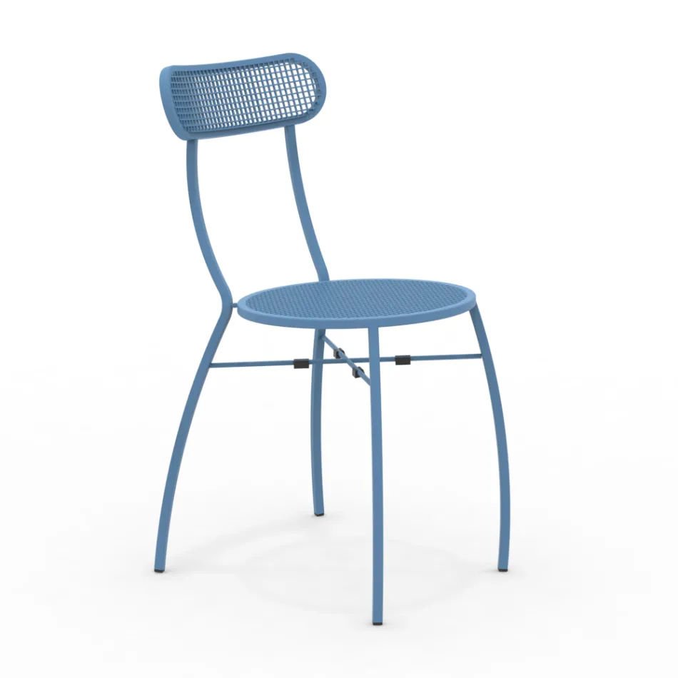 4 Metal Havestole i Forskellige Farver Made in Italy - Hæk Viadurini