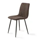 4 stuestole med polstrede stofsæder i forskellige farver - Impeto Viadurini