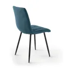 4 stuestole med stofsæder i forskellige farver - Nuværende Viadurini