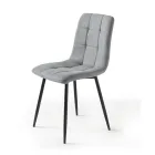 4 stuestole med stofsæder i forskellige farver - Nuværende Viadurini