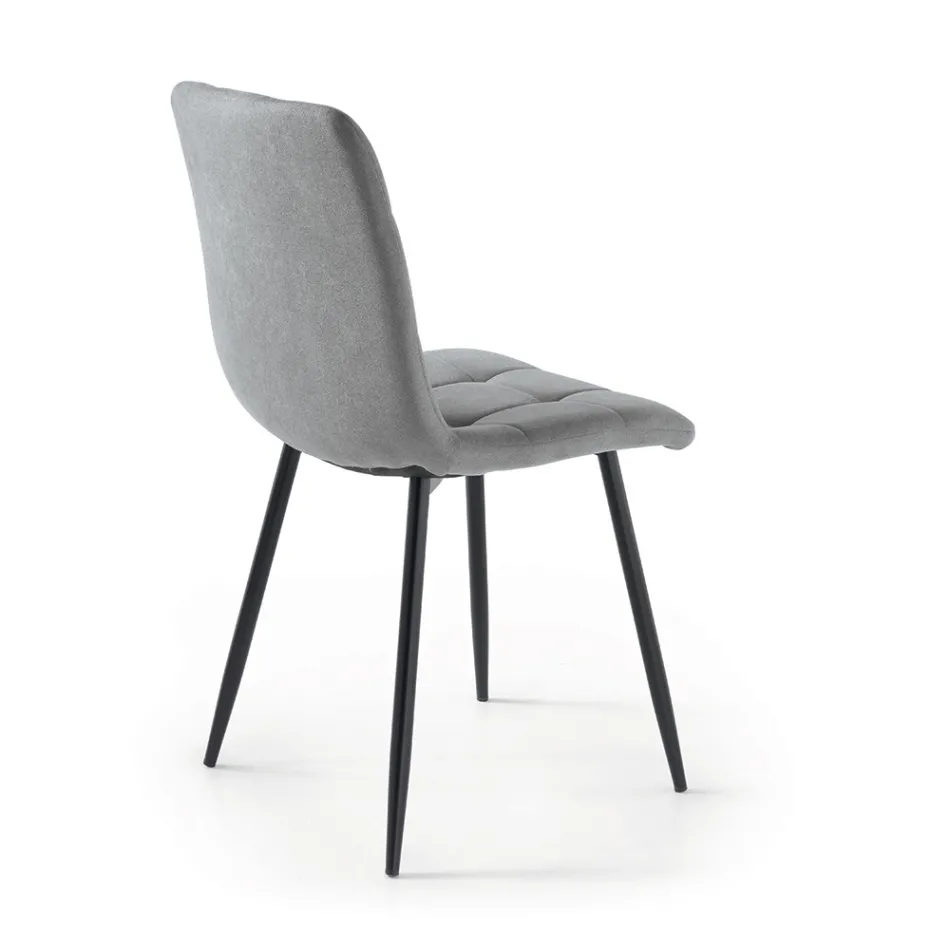 4 stuestole med stofsæder i forskellige farver - Nuværende Viadurini