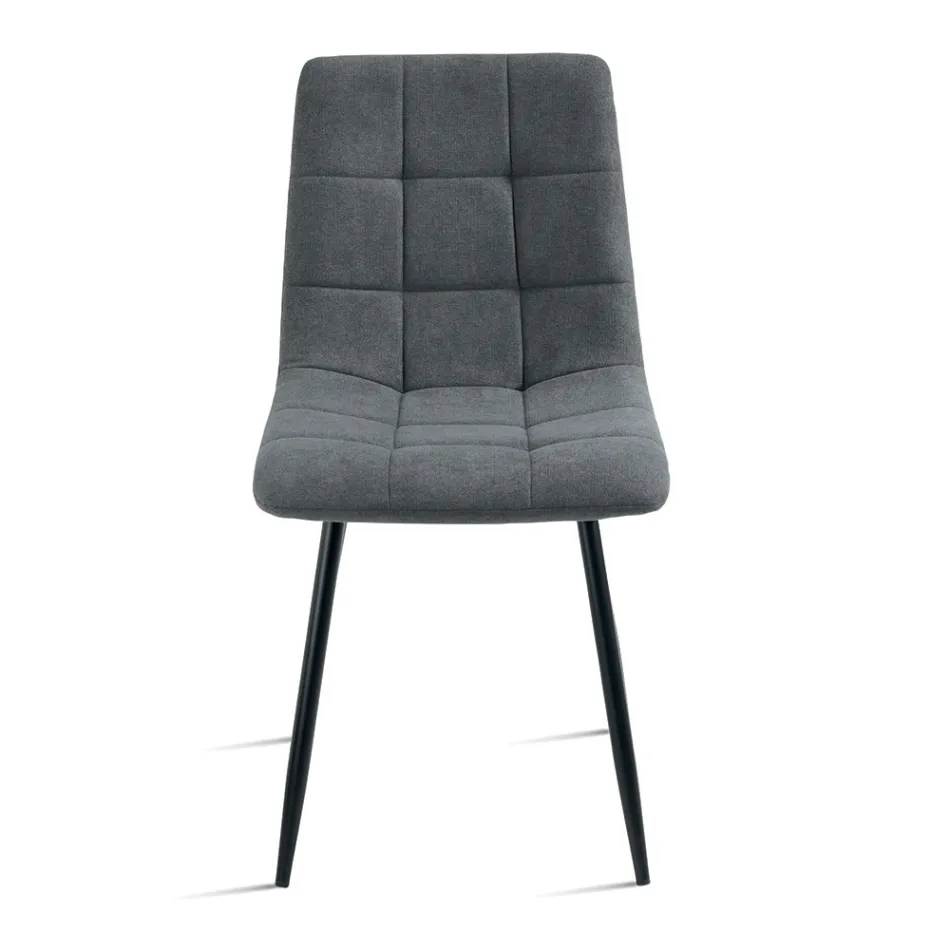 4 stuestole med stofsæder i forskellige farver - Nuværende Viadurini