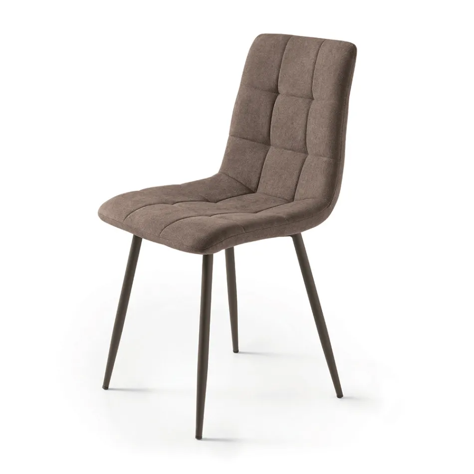 4 stuestole med stofsæder i forskellige farver - Nuværende Viadurini