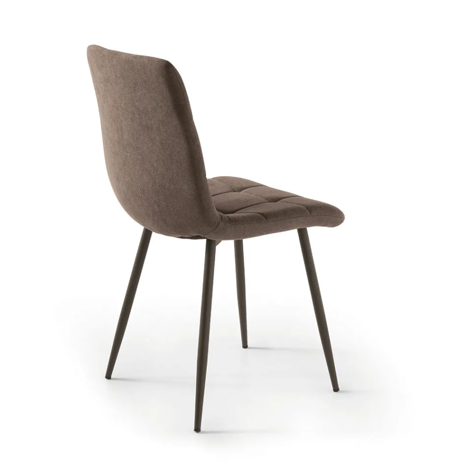 4 stuestole med stofsæder i forskellige farver - Nuværende Viadurini