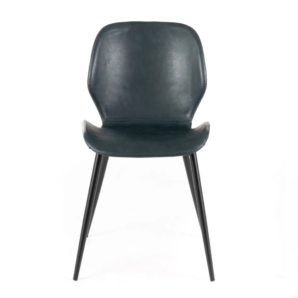 4 stuestole i blødt touch af forskellige farver og metalben - Spritz Viadurini