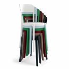 4 udendørs stabelbare polypropylenstole lavet i Italien-design - Alexus Viadurini