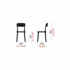 4 udendørs stabelbare polypropylenstole lavet i Italien-design - Alexus Viadurini