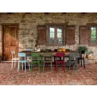 4 udendørs stabelbare polypropylenstole lavet i Italien-design - Alexus Viadurini