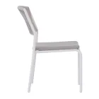 4 stabelbare havestole i aluminium og reb - Lunaris Viadurini