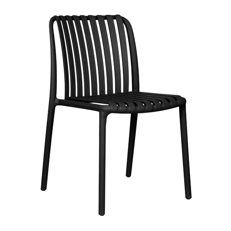 4 stabelbare havestole i polypropylen og glasfiber - Orelia Viadurini