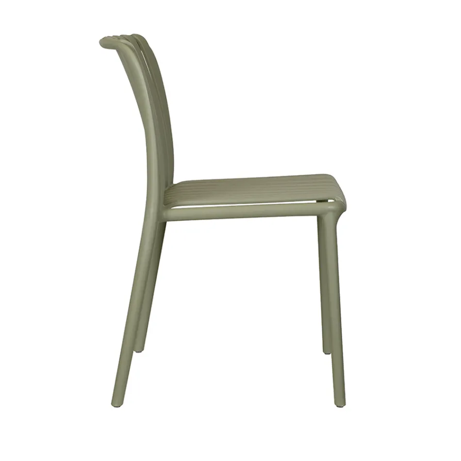 4 stabelbare havestole i polypropylen og glasfiber - Orelia Viadurini