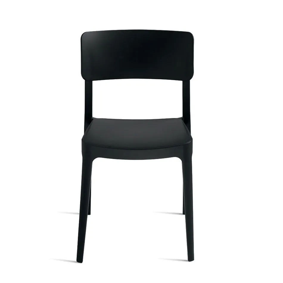 4 stabelbare polypropylen stuestole i forskellige farver - Slancio Viadurini