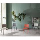 4 stabelbare stole lavet udelukkende af polypropylen i forskellige farver - Mojito Viadurini