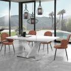 4 syntetiske læderstole i forskellige finish - Amaranth Viadurini