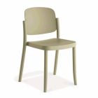 4 moderne stabelbare udendørs stole i polypropylen fremstillet i Italien - Bernetta Viadurini