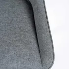 4 stole til stuen Lavet af stof i forskellige farver og træ - vanilje Viadurini