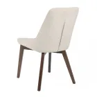 4 stole til stuen Lavet af stof i forskellige farver og træ - vanilje Viadurini