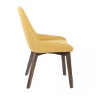 4 stole til stuen Lavet af stof i forskellige farver og træ - vanilje Viadurini