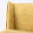 4 stole til stuen Lavet af stof i forskellige farver og træ - vanilje Viadurini