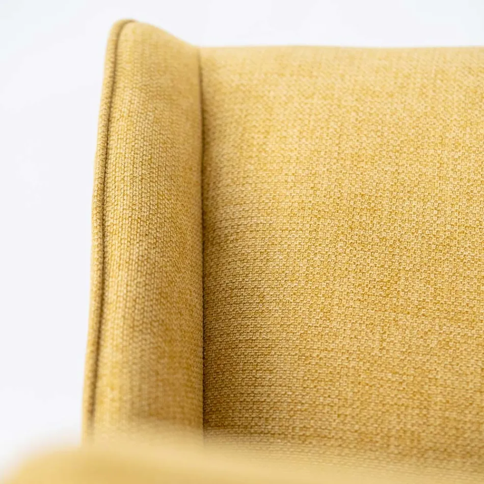 4 stole til stuen Lavet af stof i forskellige farver og træ - vanilje Viadurini