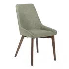 4 stole til stuen Lavet af stof i forskellige farver og træ - vanilje Viadurini