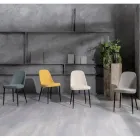 4 Stuestole Fremstillet af Stof af Forskellige Farver og Metal - Tuberose Viadurini