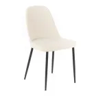 4 Stuestole Fremstillet af Stof af Forskellige Farver og Metal - Tuberose Viadurini