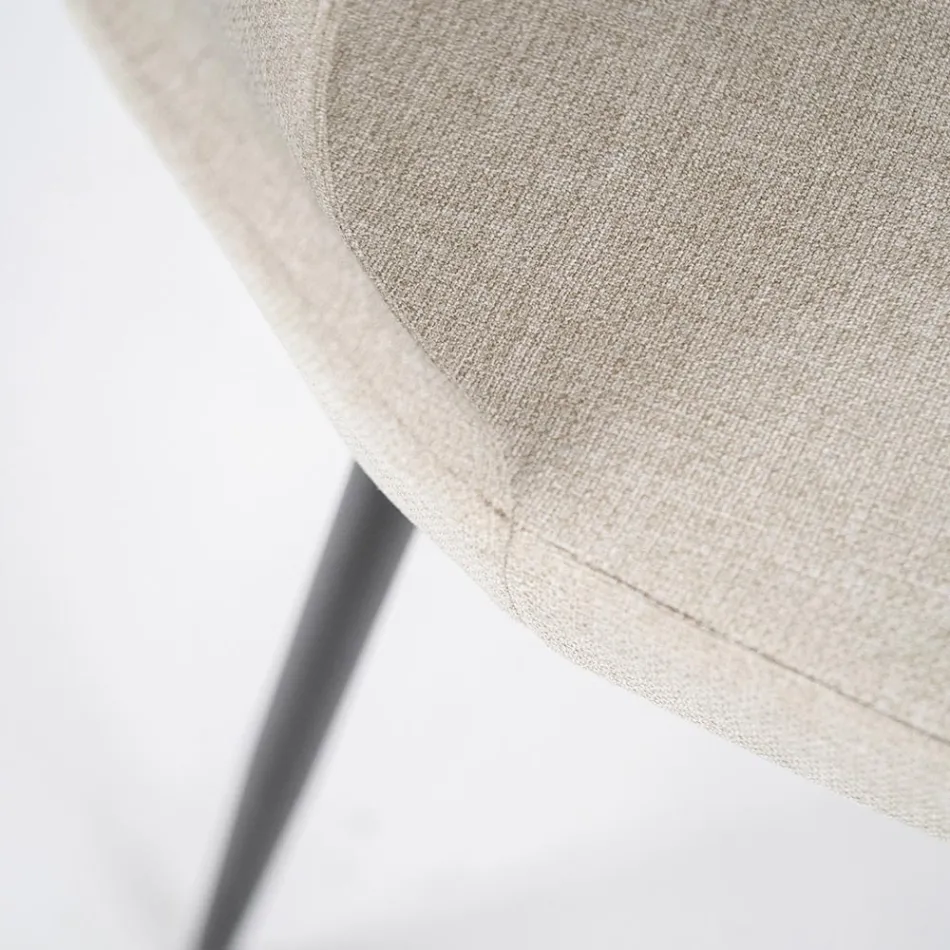 4 Stuestole Fremstillet af Stof af Forskellige Farver og Metal - Tuberose Viadurini