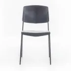 4 stole lavet med polypropylen sæde af forskellige finish og metal - Daiquiri Viadurini