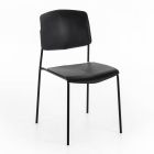 4 stole lavet med polypropylen sæde af forskellige finish og metal - Daiquiri Viadurini