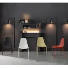 4 stole lavet med polypropylen sæde og metalben - Mary Viadurini