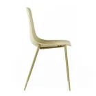 4 stole lavet med polypropylen sæde og metalben - Mary Viadurini