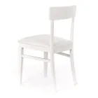 4 stole lavet med imiteret læder sæde, struktur og ben i lakeret træ - Taikiri Viadurini