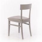 4 stole lavet med imiteret læder sæde, struktur og ben i lakeret træ - Taikiri Viadurini