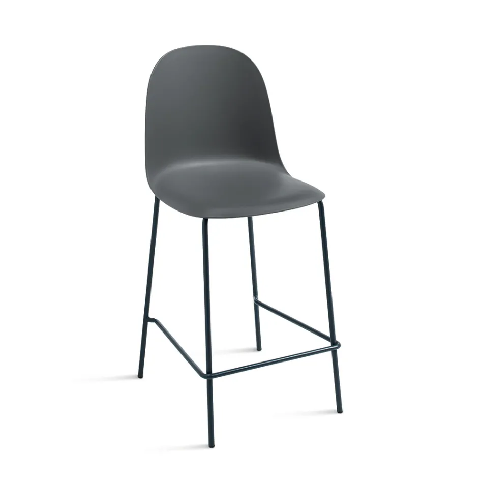4 Stuestole i polypropylen og metalstel - Dinamo Viadurini