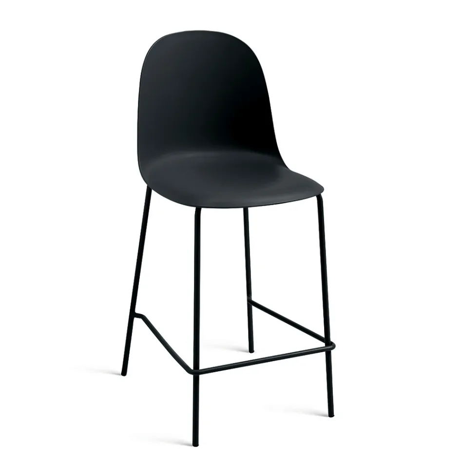 4 Stuestole i polypropylen og metalstel - Dinamo Viadurini