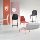 4 Stuestole i polypropylen og metalstel - Dinamo Viadurini